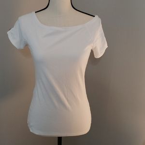 White House Black Market Boat Neck Stretch Tee